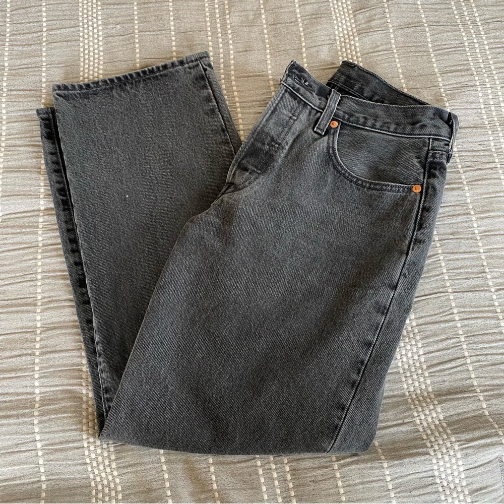Levi’s 501 ‘90s Ankle Faded Black 100% Cotton Denim Jeans Straight 26 x 27 - Picture 11 of 11